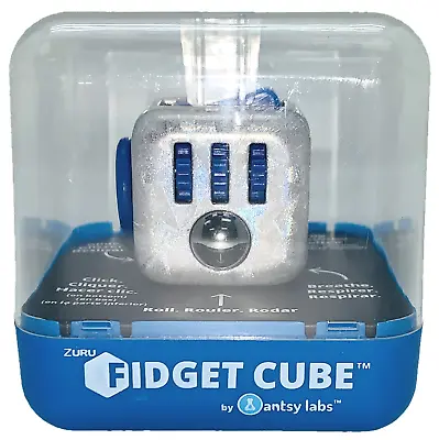 Zuru Fidget Cube By Antsy Labs Hologram Therapuetic Relax Series 3 Silver Blue • $12.99