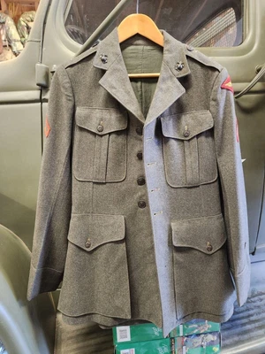 $34 • Buy WW2 WWII USMC Marine Corps 1st Marine Air Wing PFC Tunic Named Dated 1942