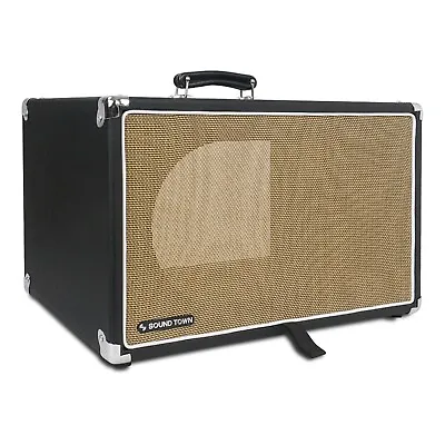 Sound Town Vintage 6U Amp Rack Case 12.5  Depth Black (STVRC-6BK) • $169.99