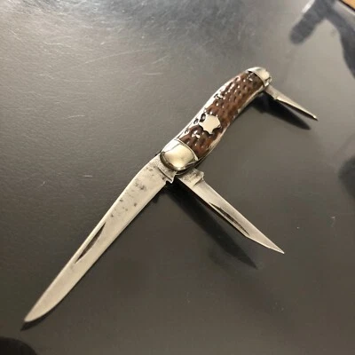 $5 • Buy Vintage  HIBBARD SPENCER-OVB USA 🇺🇸 BONE Punch Serpentine Stock Pocket Knife