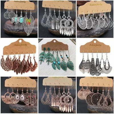 £4.58 • Buy Boho Gypsy Earrings Tribal Ethnic Festival Tassel Ear Hook Drop Dangle Jewellery
