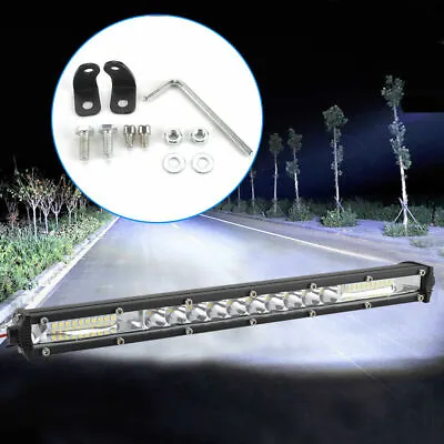 $22.56 • Buy 15inch LED Work Light Bar Flood Spot Driving Fog Lamp Dual Color White & Amber
