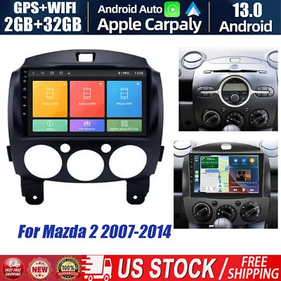 Android 12.0 WIFI Carplay Car Stereo Radio GPS Navi 2+32GB For Mazda 2 2007-2014 • $99.99