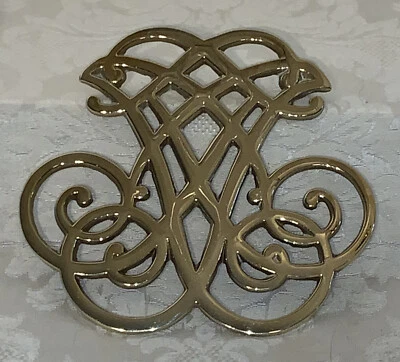 $24 • Buy VA Metalcrafters Brass Trivet Thomas Jefferson Cipher Monticello #10-15 ©1951