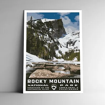 Rocky Mountain National Park Travel Poster / Postcard Colorado USA Multiple Size • $11.99