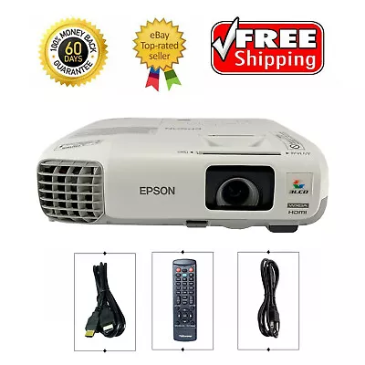 Epson PowerLite 955WH 3LCD Projector 3200 Lumens HD 1080i 2HDMI W/Remote • $148.16