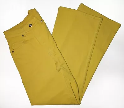 Divided H&M Yellow Stretch Denim Wide Leg High Rise Jeans Women's Size 0 • $18.74