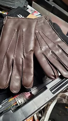 Nice Pair Of Mens Brown Fur Lined  Gloves • $7.99