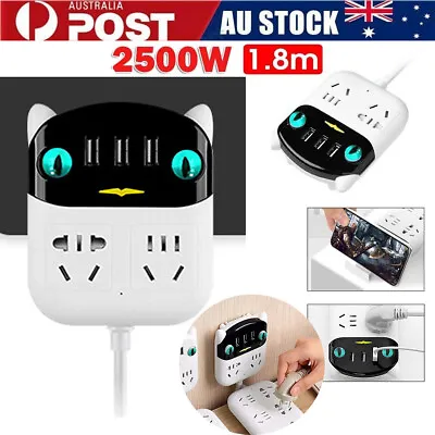 2 Way Power Board Outlets 3 USB Charging Charger Ports Socket Surge Protector AU • $16.89