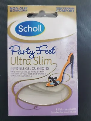 £5.99 • Buy Scholl Party Feet Ultra Slim Invisible Re-usable Gel Cushions High Heel X 2