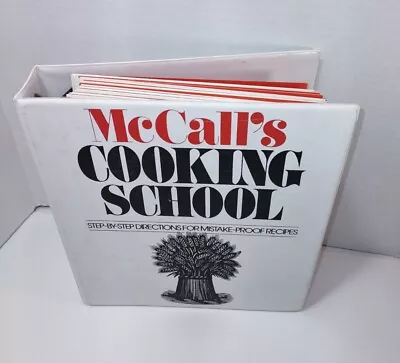 1986 McCall's Cooking School Binder Step By Step Instructions With Pictures  • $10