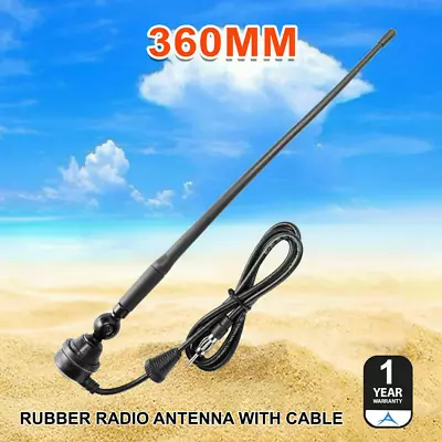 Black Rubber Radio Antenna Duck AM/FM UHF Antenna Fits 4X4 Car Caravan Truck AU • $17.19