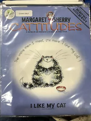 Margaret Sherry Cattitudes “I Like My Cat” Chart Only Counted Cross Stitch • $12.95