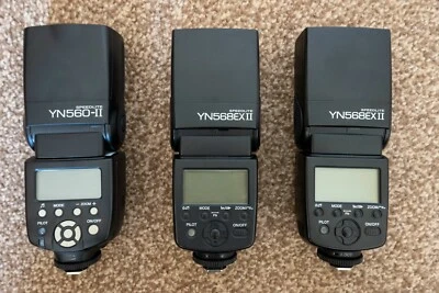 £17.40 • Buy Yongnuo Speedlite YN568EX II X 2, Yongnuo Speedlite YN560 II X 1 (For Canon)