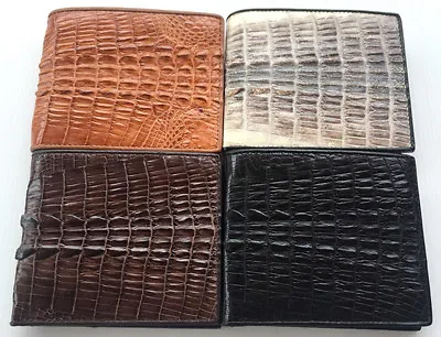 Genuine REAL CROCODILE Alligator Tail Skin Leather Man Bifold Trifold Wallet New • $61
