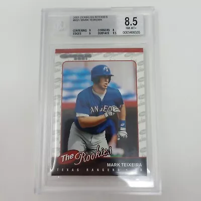 2001 Donruss Rookies NO. R91 Mark Teixeira BGS Graded 8.5 NM-MT+ • $9.25