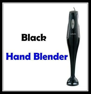 170W Electric Hand Blender Stick Food Processor Mixer Fruit Whisk Handheld Black • £13.99