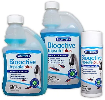 Interpet Bioactive Tap Safe 50ml 125ml 250ml 500ml Aquarium Fish Tank Chlorine • £6.22