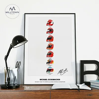 Michael Schumacher Signed Print Photo Poster Ferrari Framed F1 Formula One 1 • £34.99