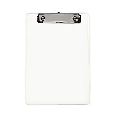 Pack Of 6 A5 Clear Translucent Clipboard - With Ruled Side • £11.49