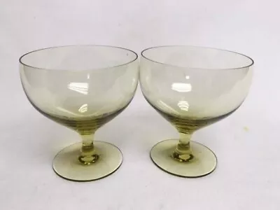 2 Russel Wright Morgantown AMERICAN MODERN Chartreuse Cocktail Glass Set MCM • $16