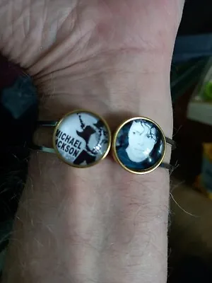 Michael Jackson Elvis Presley Expanding Snap Button Jewellery Bracelet 2buttons  • £4.99