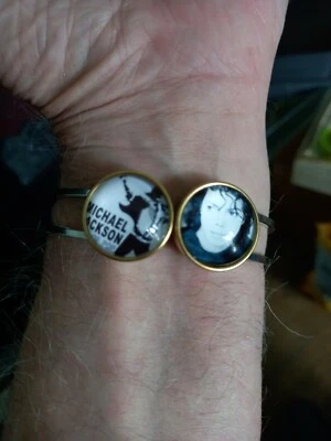 £4.99 • Buy Michael Jackson Expanding Snap Button Jewellery Bracelet Plus 2 Buttons 