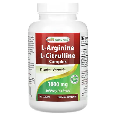 L-Arginine L-Citrulline Complex 250 Tablets • $23.61