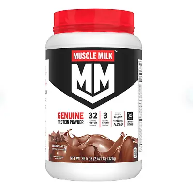 Muscle Milk Genuine Protein Powder Chocolate (39.5 Oz.) • $52