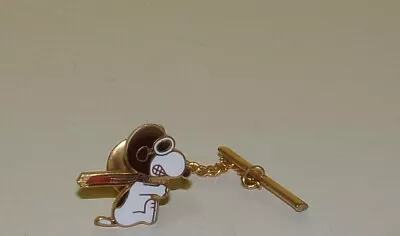 Vintage Snoopy Peanuts Enameled Tie Tac Pin Flying Ace Pilot Red Baron • $24.63