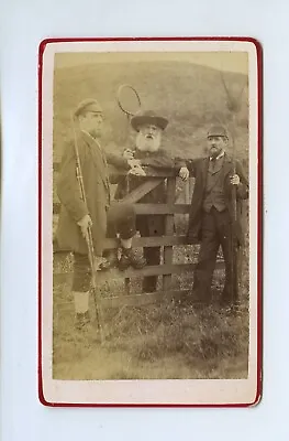 Fishermen Anglers Rods Net - Poachers ? CdV Photo By Ramsden Darlington • £30