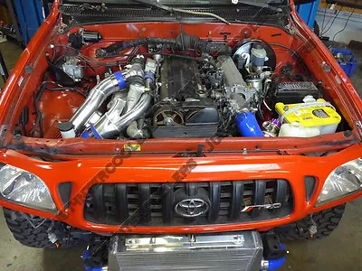 $509 • Buy Intercooler Piping Kit For 95-04 Toyota Tacoma Truck 2JZ-GTE Stock Turbo Black