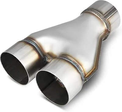 Exhaust Y Pipe Adapter Exhaust Pipe 3  Single To 3  Dual Adapter Connector • $68