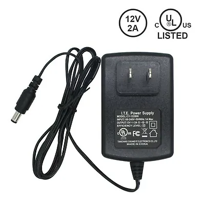 12V 2A Power Supply Adapter AC DC Transformer 5.5mm X 2.1mm 2000mA 12v 2a • $8.99