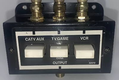 TV CATV Game VCR AUX Selector # 32072 Metal Mountable 3 Channel Coaxial • $7