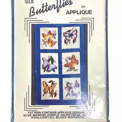 Six Vintage Butterflies To Applique 9  X 12  12  X 12  Or 14  X 14  Quilt Blocks • $9.99