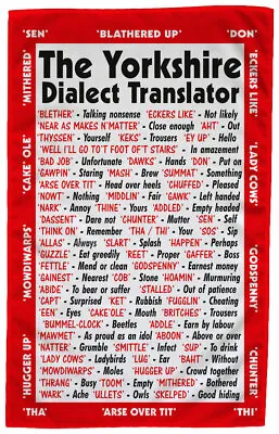 Yorkshire Dialect Translator Tea Towel - 100% Cotton • £7.99