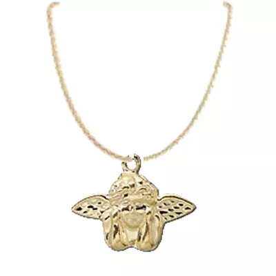 Vintage Celestial CUPID CHERUB WINGED ANGEL PENDANT NECKLACE Love Charm Jewelry • $4.97