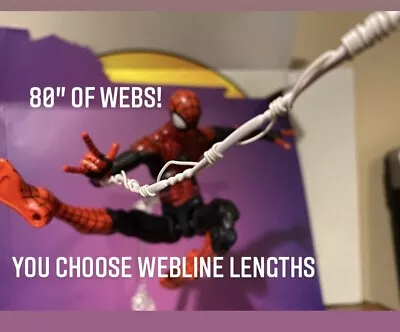 80 Inches Of Custom Made Spider-Man Webs You Pick Lengths Of Each Webline • $13.50