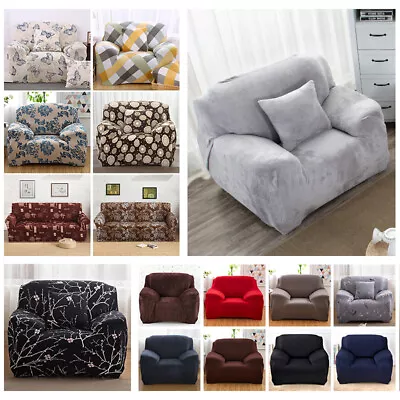 1 2 3 Seater Stretch Sofa Cover Couch Lounge Recliner Chair Slipcover Protector • $19.99