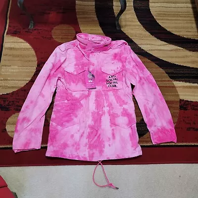 New Medium Anti Social Social Club X Alpha Industries M65 Jacket NWT Pink • $60