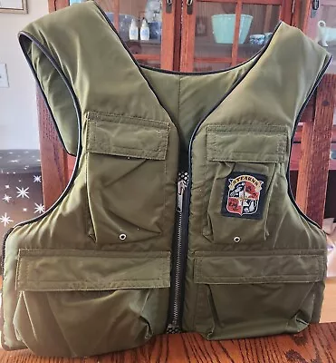 Vintage Stearns Sans Souci II Hunt Fishing Buoyant Vest Adult Medium  SSV-165 • $23.99