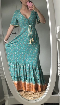 $45 • Buy Hippy Boho Maxi Dress 8 Small Crochet Byron Bay Spell Arnhem Jaase Gypsy