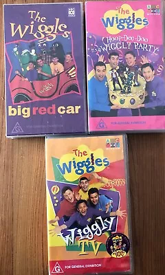 3 Original The Wiggles VHS - Big Red Car + Wiggly TV - Hoop-Dee-Doo VGC • $70