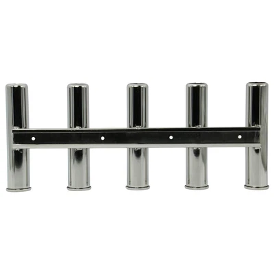 $47.06 • Buy 5 Rod Rack Fishing Rod Holder Heavy Duty 316 Stainless Wall Side Mounted ‎Silver