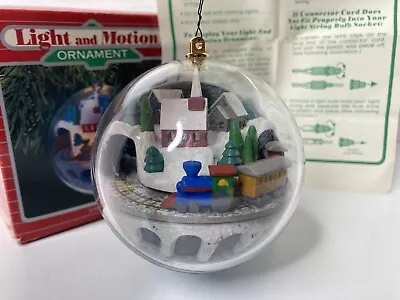 Hallmark 1986 Light And Motion Ornament Village Express Train Locomotive    READ • $18.59