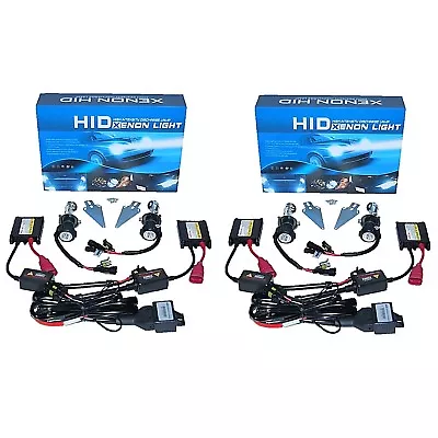 8000K 8k Ice White Blue Hi/Low H4 HID Light Bulbs Bi-Xenon 35w Headlight Set 4x6 • $119.95