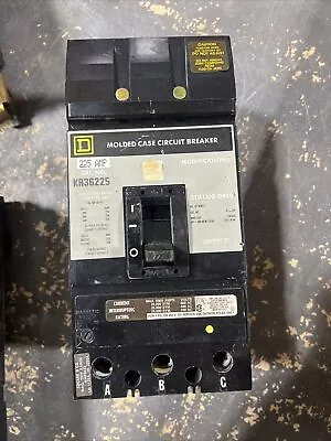 Square D Ka36225 225 Amp I-line Circuit Breaker 3 Pole 600 Vac 250 Vdc 22ka • $125