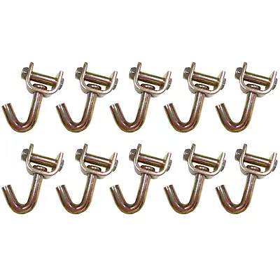 10Pack Swivel J Hook For 2  Ratchet Buckle Car Hauler Trailer Tow Truck Tie Down • $45.85