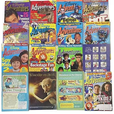 Disney Adventures Magazine Book Lot Jurassic Park Batman X Files Sabrina 90s Y2K • $29.19